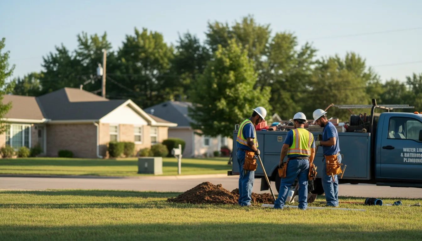 Residential water line and bathroom plumbing service in Monona, IA